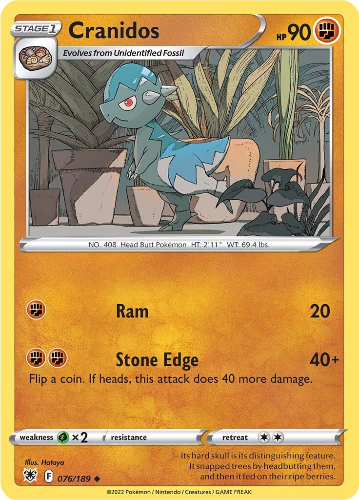 Cranidos (076/189) [Sword & Shield: Astral Radiance] | Jomio and Rueliete's Cards and Comics
