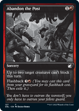 Abandon the Post [Innistrad: Double Feature] | Jomio and Rueliete's Cards and Comics