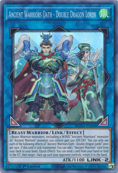 Ancient Warriors Oath - Double Dragon Lords [ROTD-EN048] Super Rare | Jomio and Rueliete's Cards and Comics