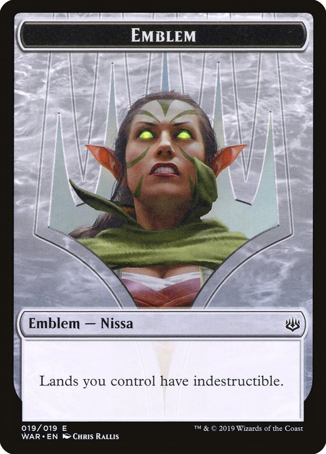 Nissa, Who Shakes the World Emblem [War of the Spark Tokens] | Jomio and Rueliete's Cards and Comics