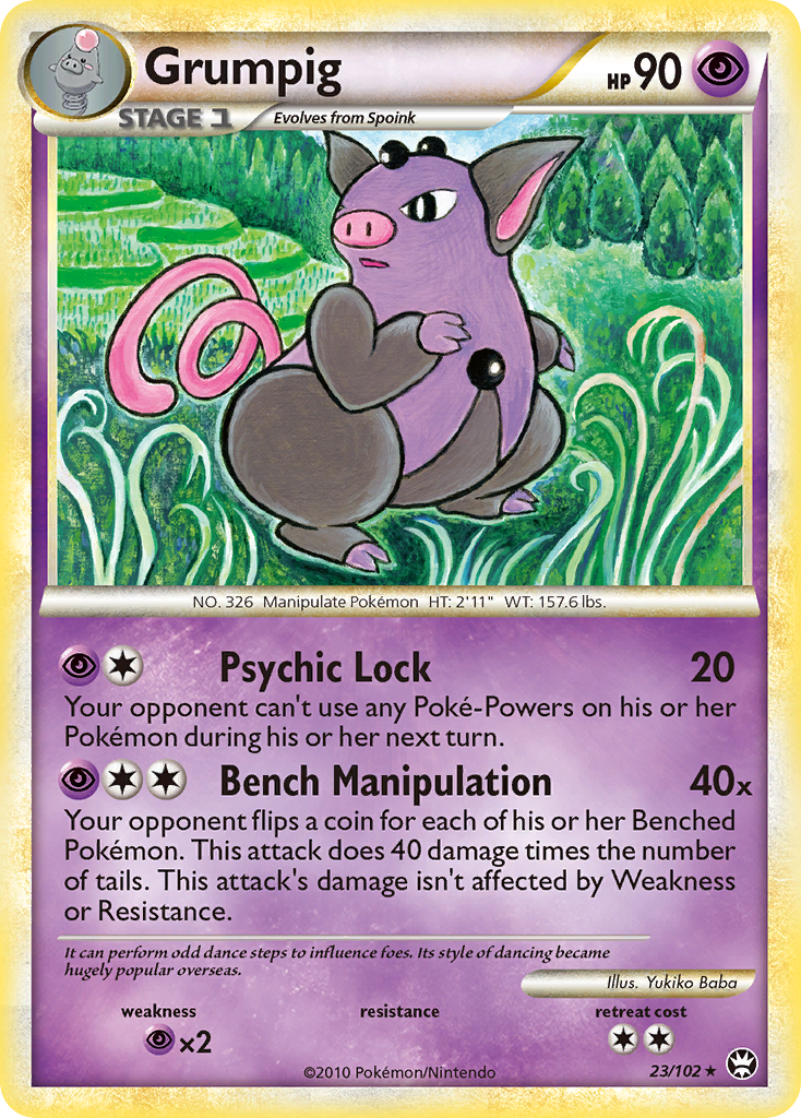Grumpig (23/102) [HeartGold & SoulSilver: Triumphant] | Jomio and Rueliete's Cards and Comics