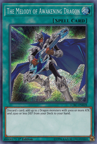 The Melody of Awakening Dragon [LCKC-EN028] Secret Rare | Jomio and Rueliete's Cards and Comics