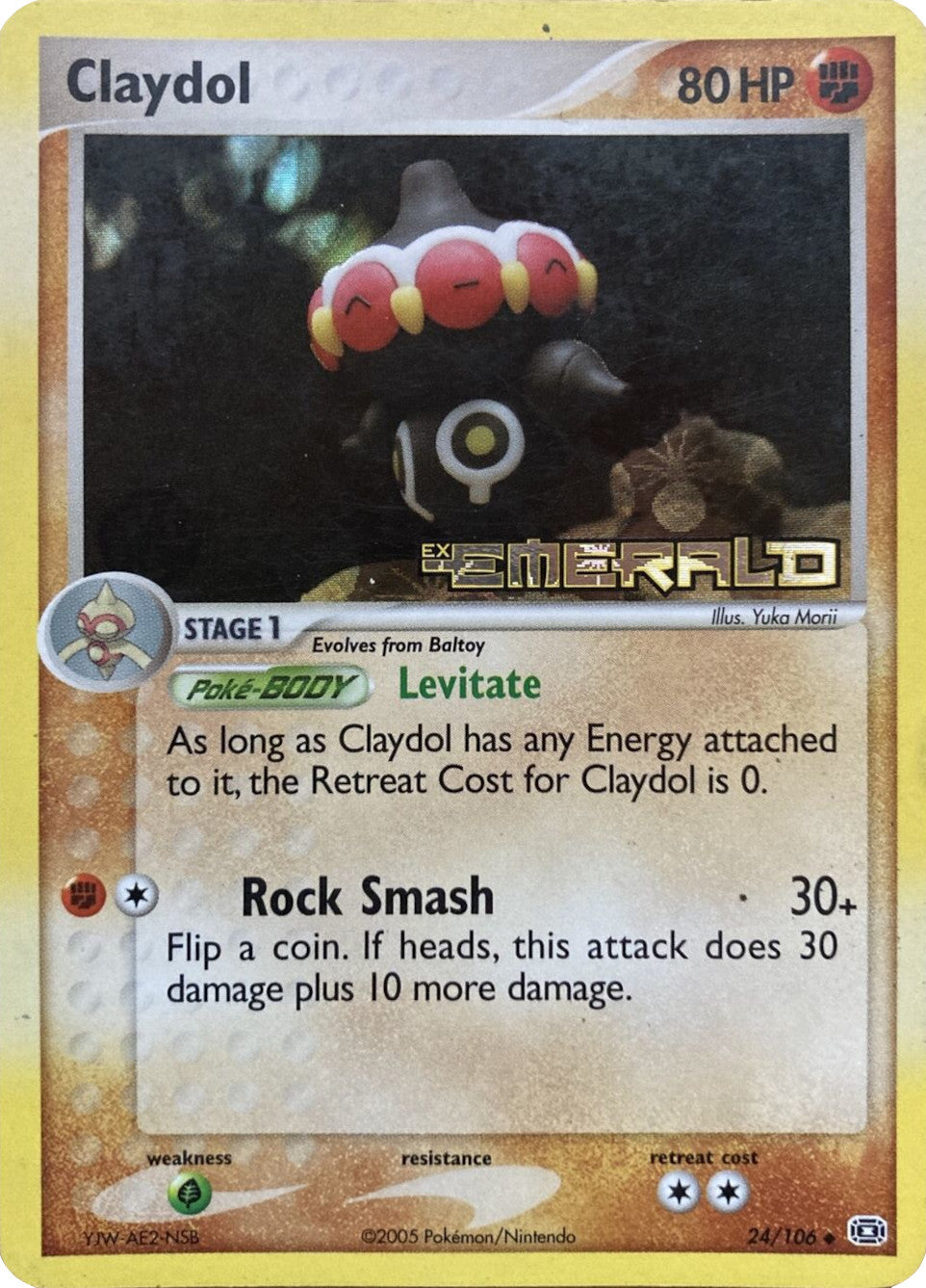 Claydol (24/106) (Stamped) [EX: Emerald] | Jomio and Rueliete's Cards and Comics