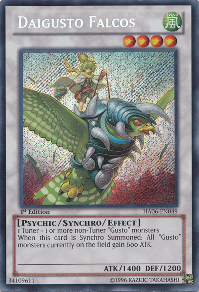 Daigusto Falcos [HA06-EN049] Secret Rare | Jomio and Rueliete's Cards and Comics