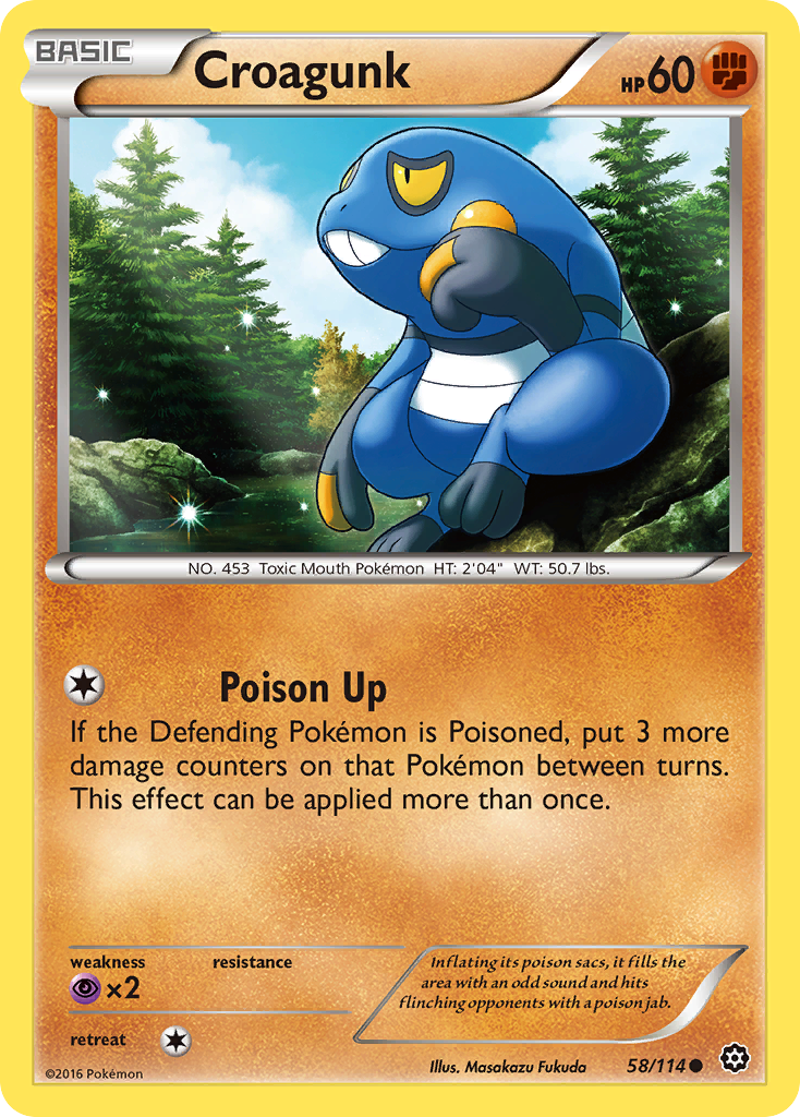 Croagunk (58/114) [XY: Steam Siege] | Jomio and Rueliete's Cards and Comics