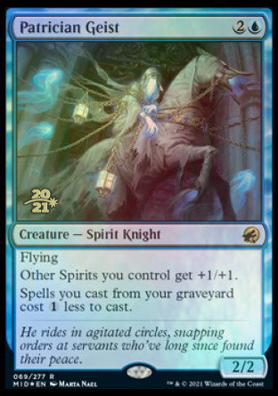 Patrician Geist [Innistrad: Midnight Hunt Prerelease Promos] | Jomio and Rueliete's Cards and Comics