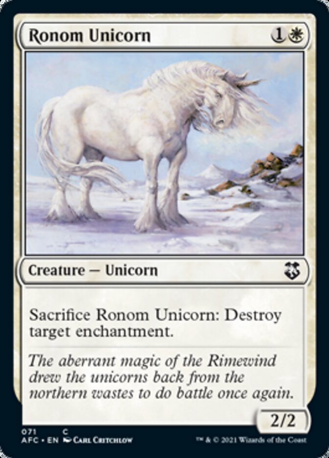 Ronom Unicorn [Dungeons & Dragons: Adventures in the Forgotten Realms Commander] | Jomio and Rueliete's Cards and Comics