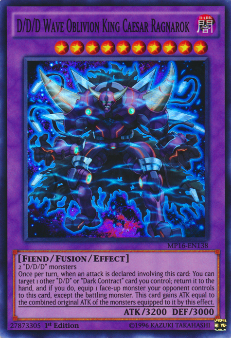 D/D/D Wave Oblivion King Caesar Ragnarok [MP16-EN138] Super Rare | Jomio and Rueliete's Cards and Comics