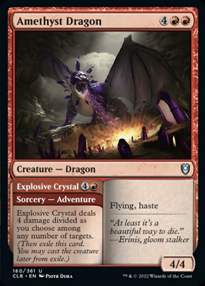 Amethyst Dragon // Explosive Crystal [Commander Legends: Battle for Baldur's Gate] | Jomio and Rueliete's Cards and Comics