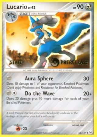 Lucario (53/127) (Staff Prerelease Promo) [Diamond & Pearl: Black Star Promos] | Jomio and Rueliete's Cards and Comics