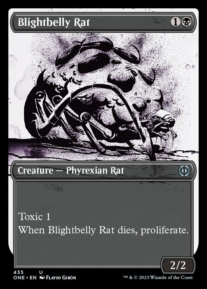 Blightbelly Rat (Showcase Ichor Step-and-Compleat Foil) [Phyrexia: All Will Be One] | Jomio and Rueliete's Cards and Comics