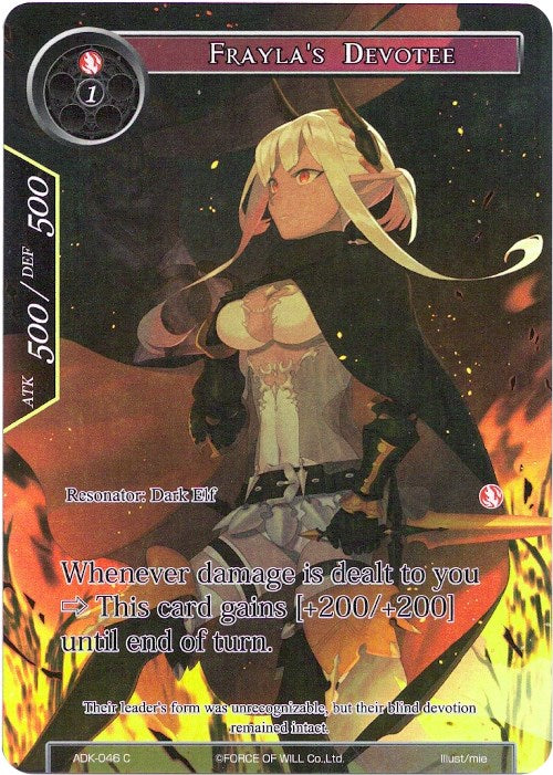 Frayla's Devotee (Full Art) (ADK-046) [Advent of the Demon King] | Jomio and Rueliete's Cards and Comics