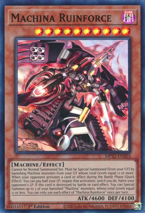 Machina Ruinforce [MP22-EN203] Super Rare | Jomio and Rueliete's Cards and Comics