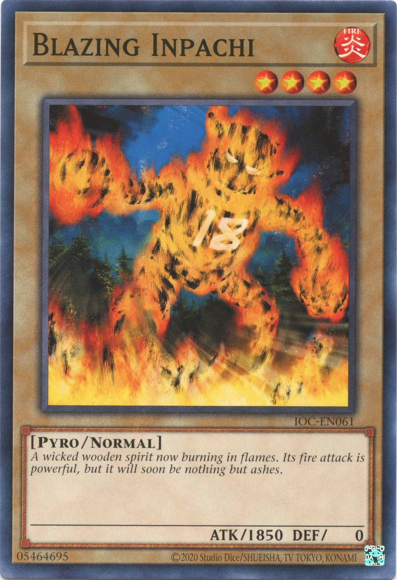 Blazing Inpachi (25th Anniversary) [IOC-EN061] Common | Jomio and Rueliete's Cards and Comics