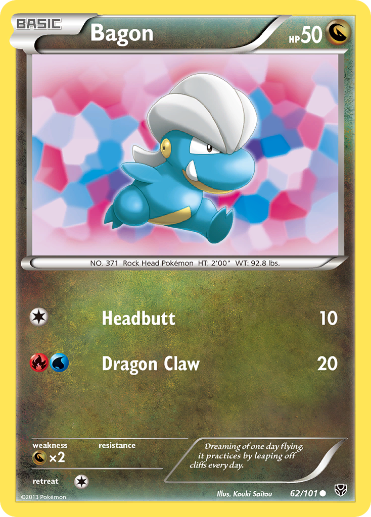 Bagon (62/101) [Black & White: Plasma Blast] | Jomio and Rueliete's Cards and Comics