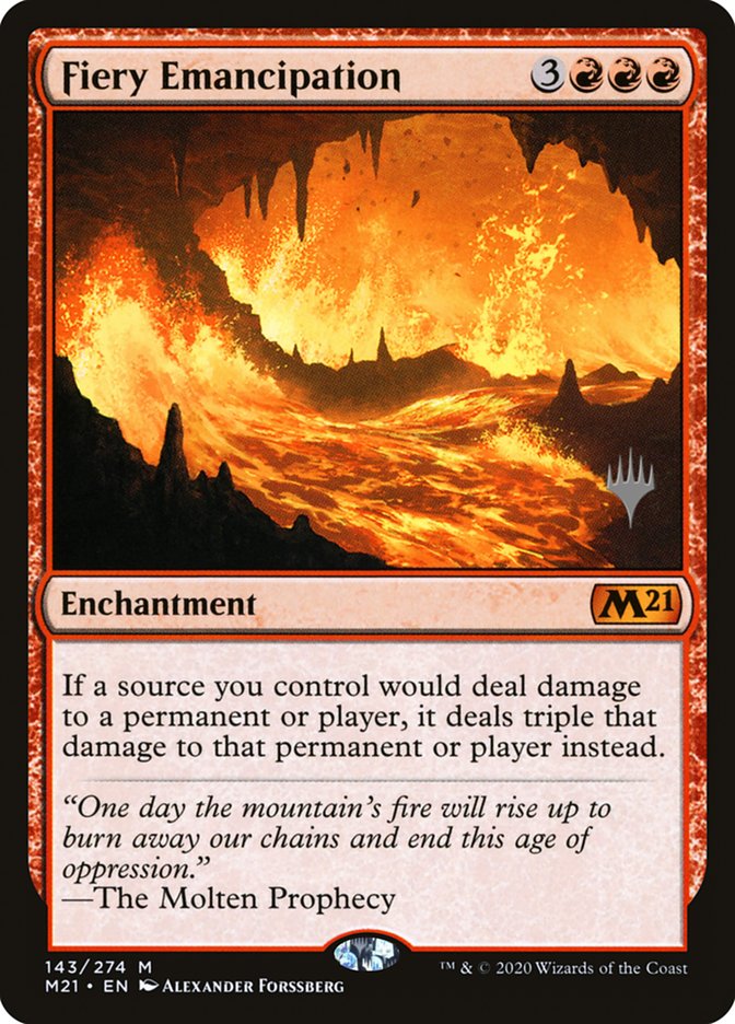 Fiery Emancipation (Promo Pack) [Core Set 2021 Promos] | Jomio and Rueliete's Cards and Comics