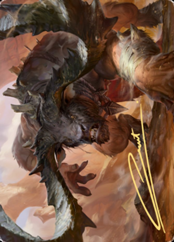 Moraug, Fury of Akoum Art Card (Gold-Stamped Signature) [Zendikar Rising Art Series] | Jomio and Rueliete's Cards and Comics