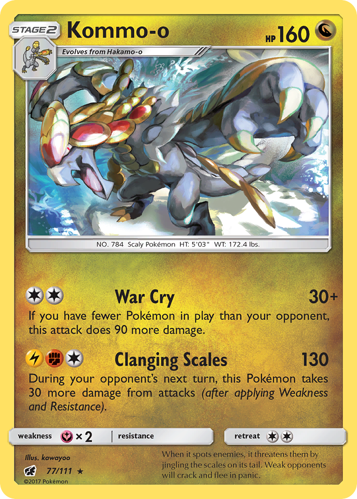 Kommo-o (77/111) [Sun & Moon: Crimson Invasion] | Jomio and Rueliete's Cards and Comics