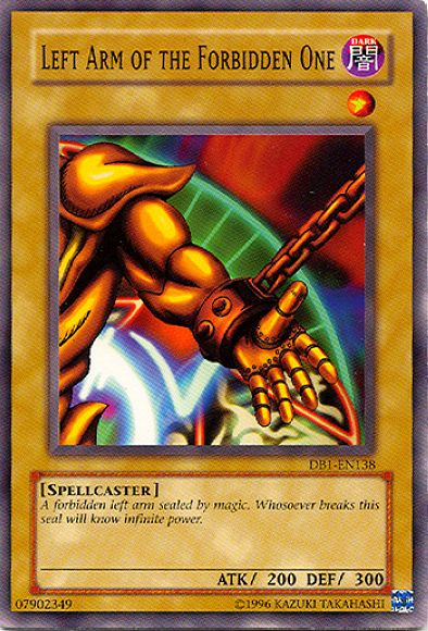 Left Arm of the Forbidden One [DB1-EN138] Common | Jomio and Rueliete's Cards and Comics