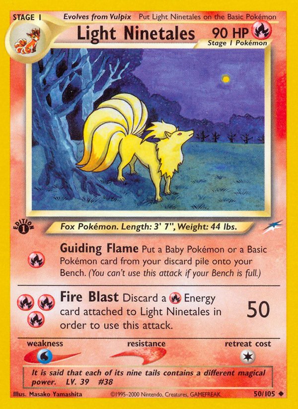 Light Ninetales (50/105) [Neo Destiny 1st Edition] | Jomio and Rueliete's Cards and Comics