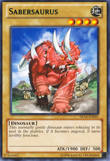 Sabersaurus (Green) [DL16-EN001] Rare | Jomio and Rueliete's Cards and Comics