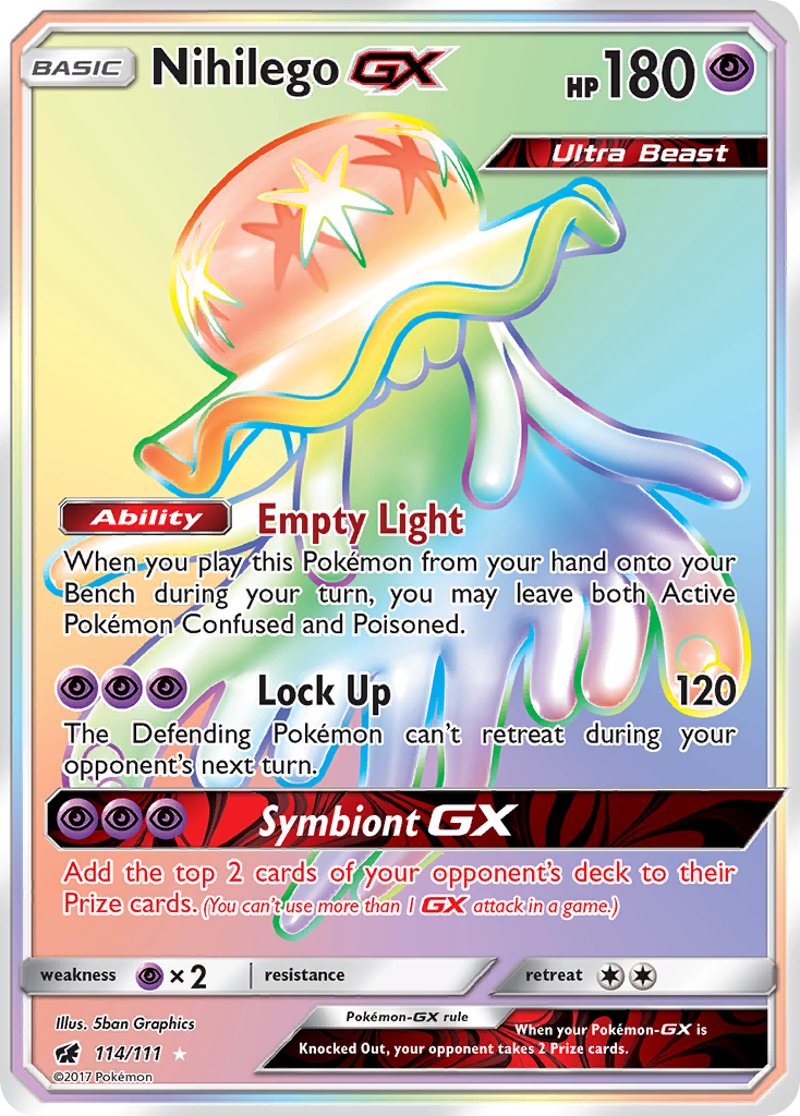Nihilego GX (114/111) [Sun & Moon: Crimson Invasion] | Jomio and Rueliete's Cards and Comics