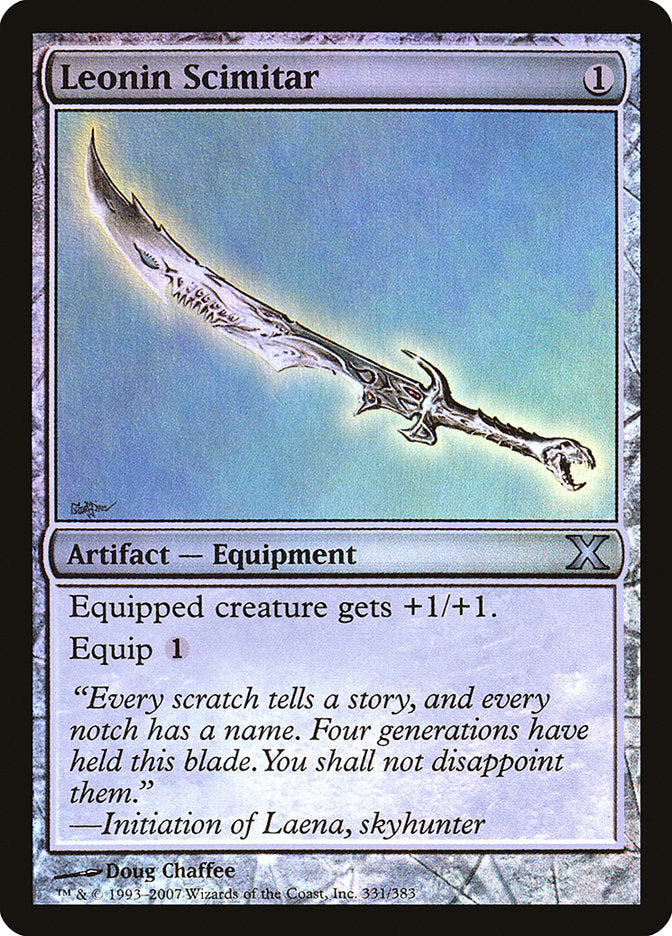 Leonin Scimitar (Premium Foil) [Tenth Edition] | Jomio and Rueliete's Cards and Comics