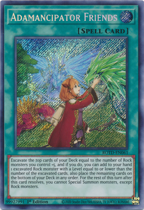 Adamancipator Friends [ROTD-EN061] Secret Rare | Jomio and Rueliete's Cards and Comics