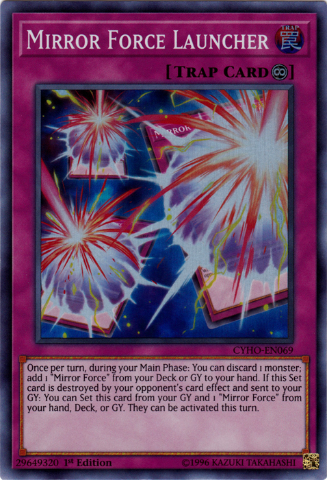 Mirror Force Launcher [CYHO-EN069] Super Rare | Jomio and Rueliete's Cards and Comics