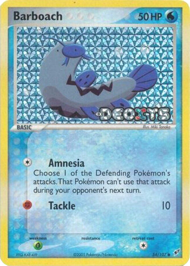 Barboach (54/107) (Stamped) [EX: Deoxys] | Jomio and Rueliete's Cards and Comics