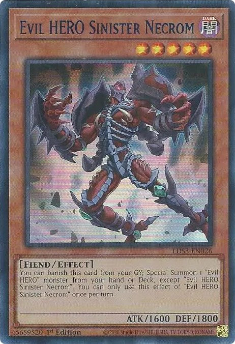 Evil HERO Sinister Necrom (Blue) [LDS3-EN026] Ultra Rare | Jomio and Rueliete's Cards and Comics