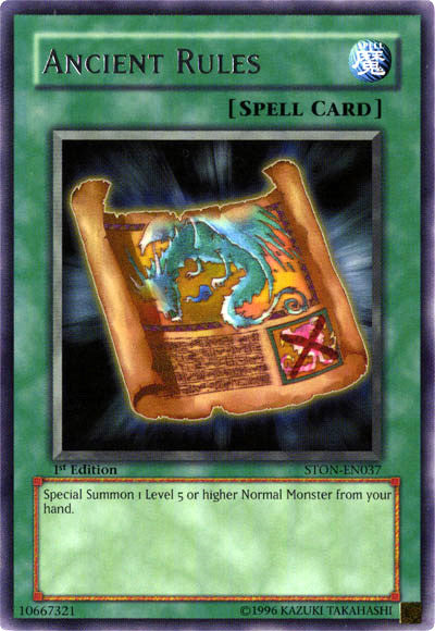 Ancient Rules [STON-EN037] Rare | Jomio and Rueliete's Cards and Comics