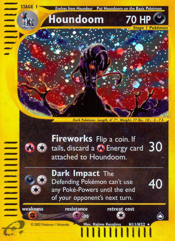 Houndoom (H11/H32) [Aquapolis] | Jomio and Rueliete's Cards and Comics