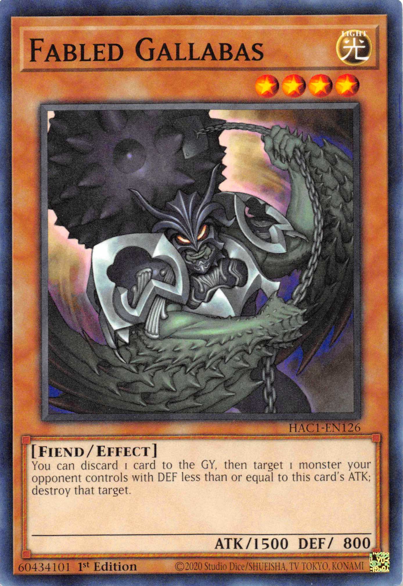 Fabled Gallabas [HAC1-EN126] Common | Jomio and Rueliete's Cards and Comics