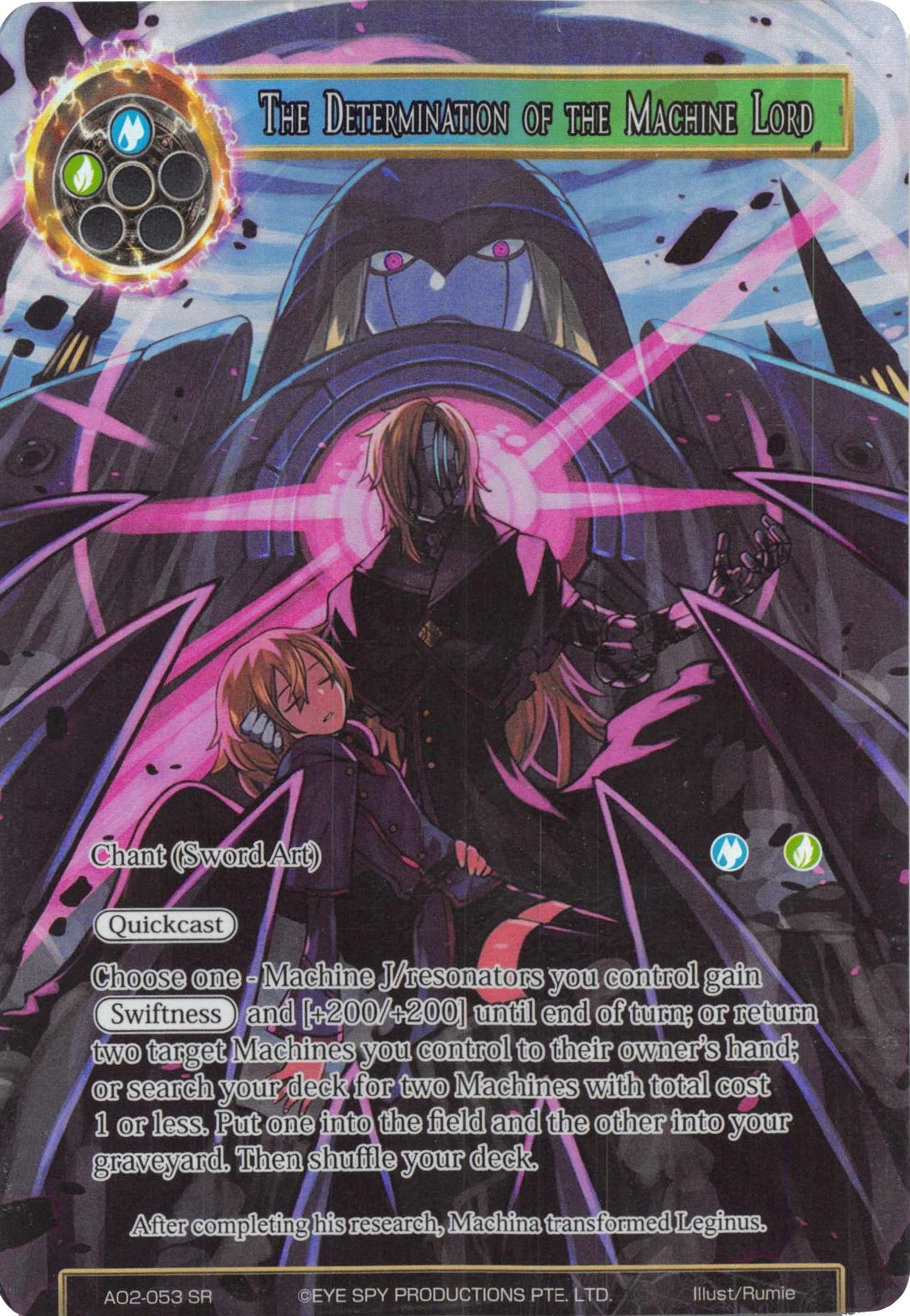 The Determination of the Machine Lord (Full Art) (AO2-053) [Alice Origin II] | Jomio and Rueliete's Cards and Comics