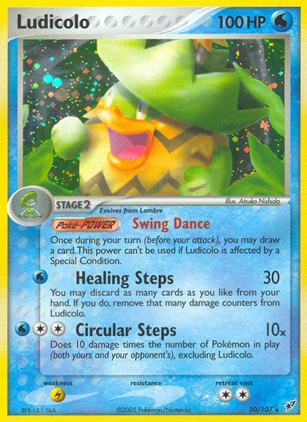 Ludicolo (10/107) [EX: Deoxys] | Jomio and Rueliete's Cards and Comics