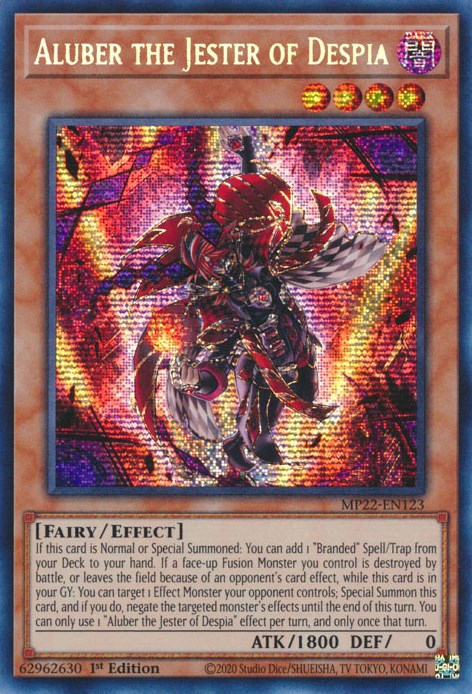 Aluber the Jester of Despia [MP22-EN123] Prismatic Secret Rare | Jomio and Rueliete's Cards and Comics