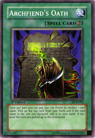 Archfiend's Oath [DCR-092] Common | Jomio and Rueliete's Cards and Comics