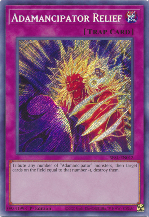 Adamancipator Relief [SESL-EN012] Secret Rare | Jomio and Rueliete's Cards and Comics