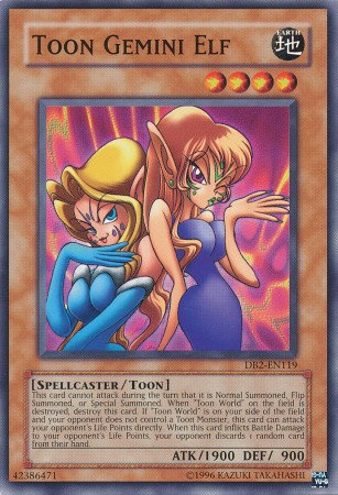 Toon Gemini Elf [DB2-EN119] Common | Jomio and Rueliete's Cards and Comics