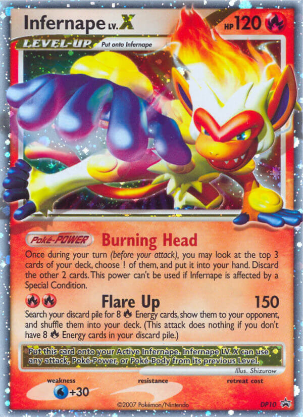 Infernape LV.X (DP10) [Diamond & Pearl: Black Star Promos] | Jomio and Rueliete's Cards and Comics