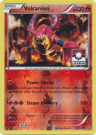 Volcanion (25/114) (League Promo) [XY: Steam Siege] | Jomio and Rueliete's Cards and Comics