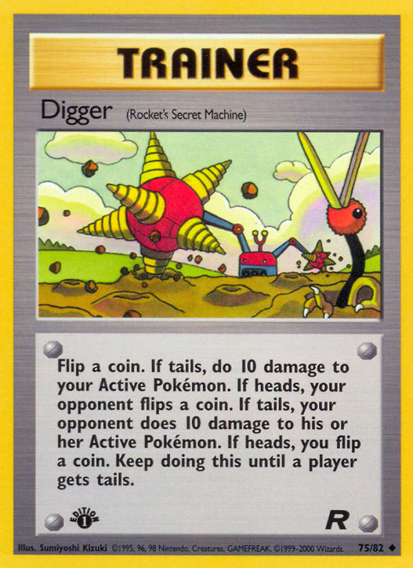 Digger (75/82) [Team Rocket 1st Edition] | Jomio and Rueliete's Cards and Comics