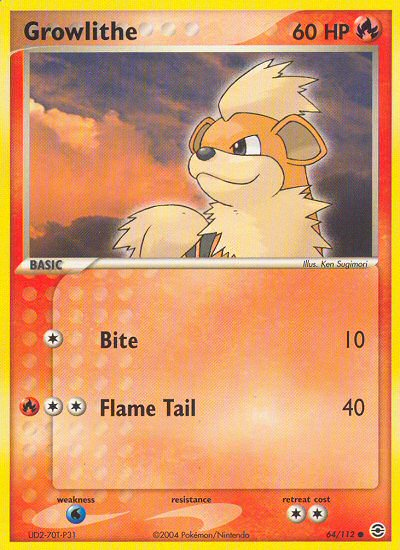 Growlithe (64/112) [EX: FireRed & LeafGreen] | Jomio and Rueliete's Cards and Comics