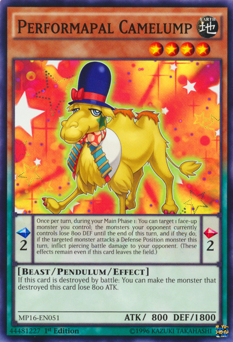 Performapal Camelump [MP16-EN051] Common | Jomio and Rueliete's Cards and Comics