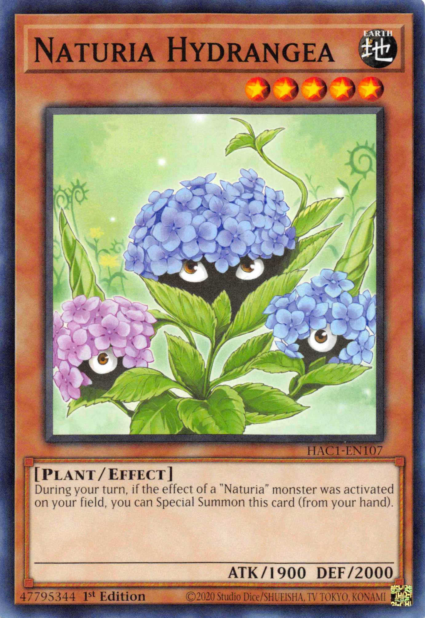 Naturia Hydrangea [HAC1-EN107] Common | Jomio and Rueliete's Cards and Comics