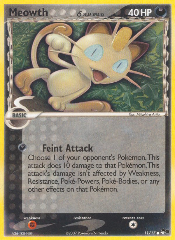 Meowth (11/17) (Delta Species) [POP Series 5] | Jomio and Rueliete's Cards and Comics