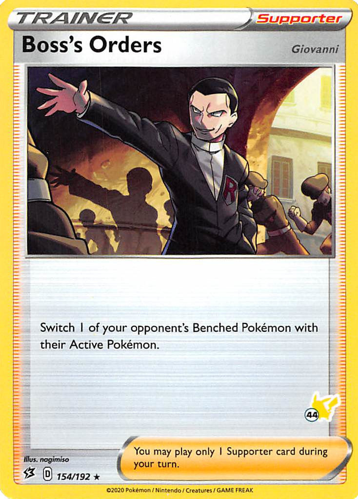 Boss's Orders (154/192) (Pikachu Stamp #44) [Battle Academy 2022] | Jomio and Rueliete's Cards and Comics
