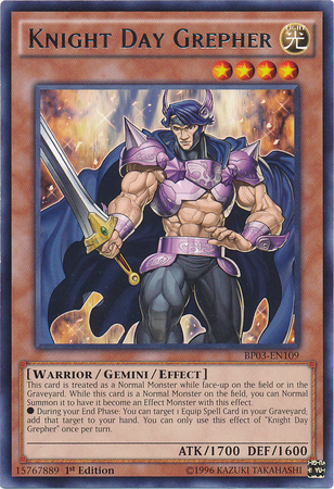 Knight Day Grepher [BP03-EN109] Rare | Jomio and Rueliete's Cards and Comics