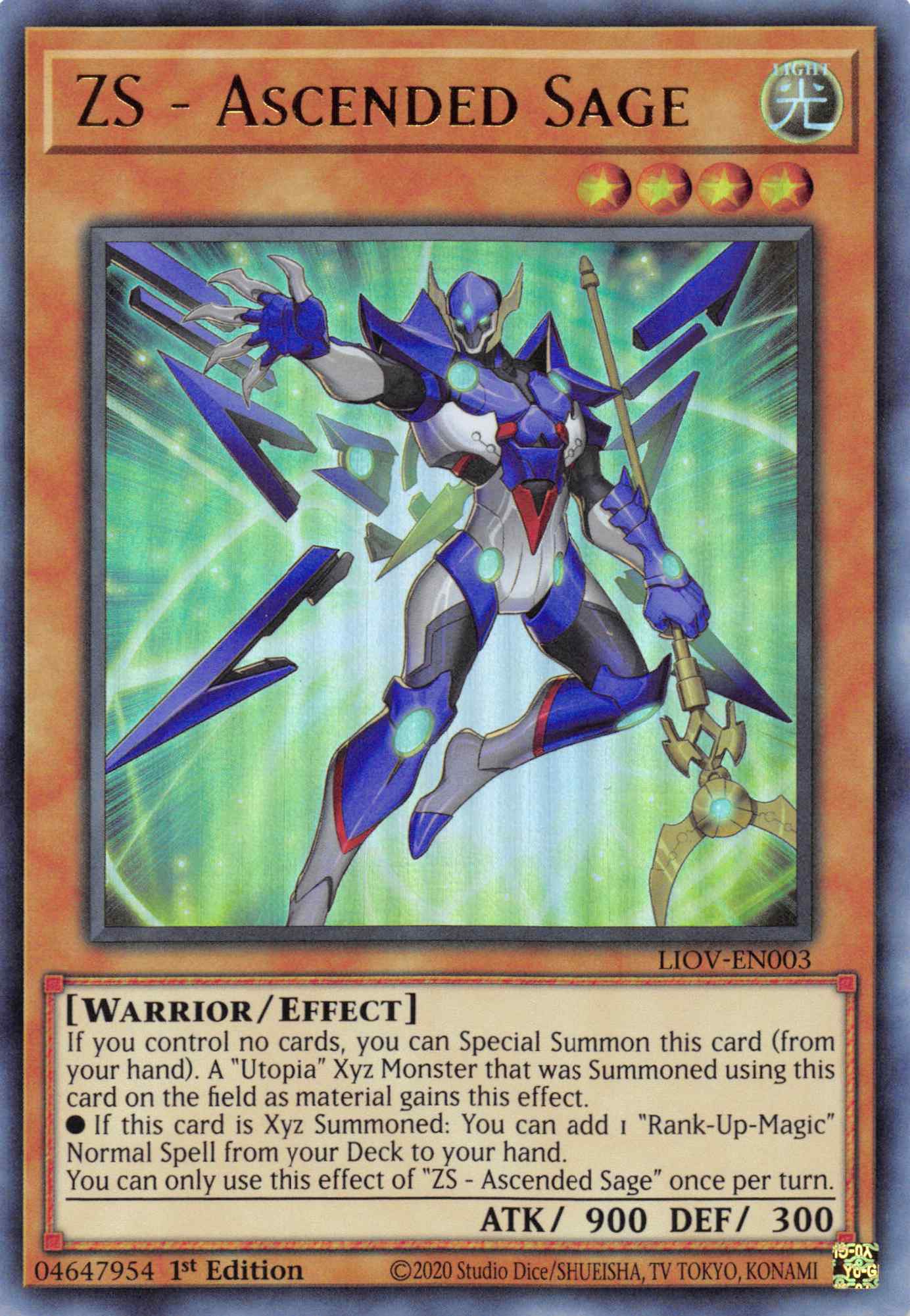 ZS - Ascended Sage [LIOV-EN003] Ultra Rare | Jomio and Rueliete's Cards and Comics